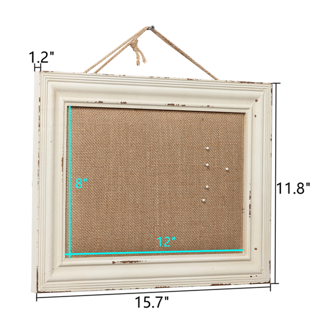 Cute Linen Small Bulletin Board, 15.7x12 Decorative Vision Pin Board