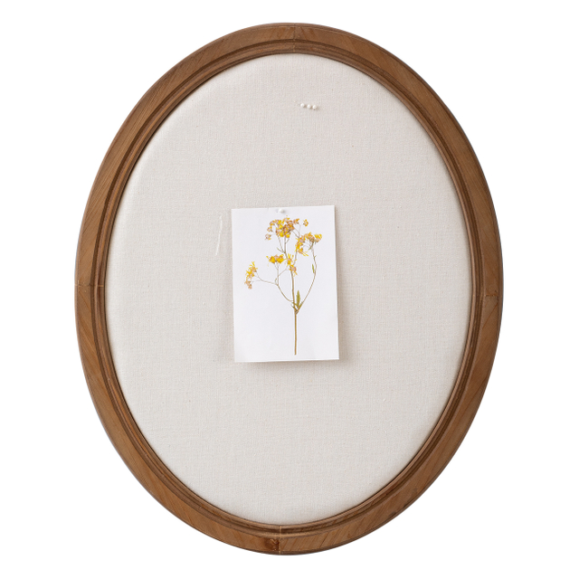 Oval Framed Linen Bulletin Board