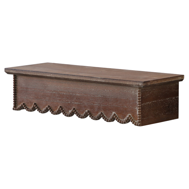 Wood Scalloped Decorative Floating Shelves