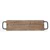 Rustic 25" Long Narrow Wood Serving Tray with Handles