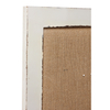 18x29 White Linen Bulletin Board, Farmhouse Wood Frame Decor