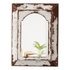 Farmhouse Small Arched Mirrors 16 X 12 Inch, Distressed White