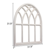 Farmhouse Large White Arched Window Frame Wall Decor 32 Inch Tall