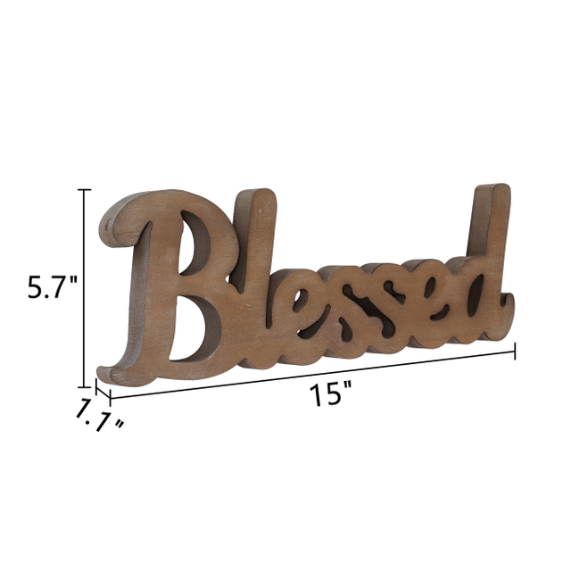 Farmhouse Blessed Signs for Home Decor 15 inches