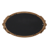Distressed White Arendahl Glam Ornate Oval Mirror 24" X 14", Horizontal or Vertical