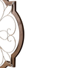 Vintage Wrought Iron Wall Decor 22", Distressed White