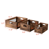 Rustic Wooden Crates for Storage Set of 3