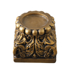 Vintage Gold Pedestal Stand for Display, 5" H Resin Decorative Riser Base