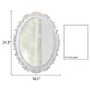 White Vintage Ornate Oval Mirror