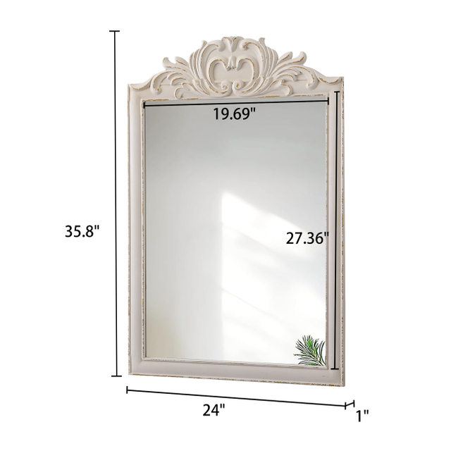 Farmhouse Mirror for Wall Decor Living Room 24 X 36 Inch