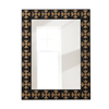 Vintage Wall Mirror, Gold & Black, 30 X 24 Inch, Rectangle