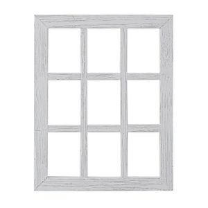 Farmhouse Window Frame Wall Decor 18 X 23 Inch, Distressed White