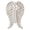 Distressed White Angel Wings Cross Wall Decor