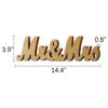 Vintage Gold Mr & Mrs Sign for Wedding Table 14 Inches