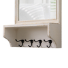 Vintage Mirror with Shelf and 4 Hooks 30 X 16 Inch