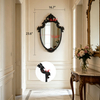 Vintage Black Wall Mirrors 16 x 24 inch, Distressed Finish Golden