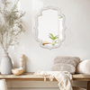 Rustic Scalloped Oval Mirrors 18 X 24 Inch, Wood Frame