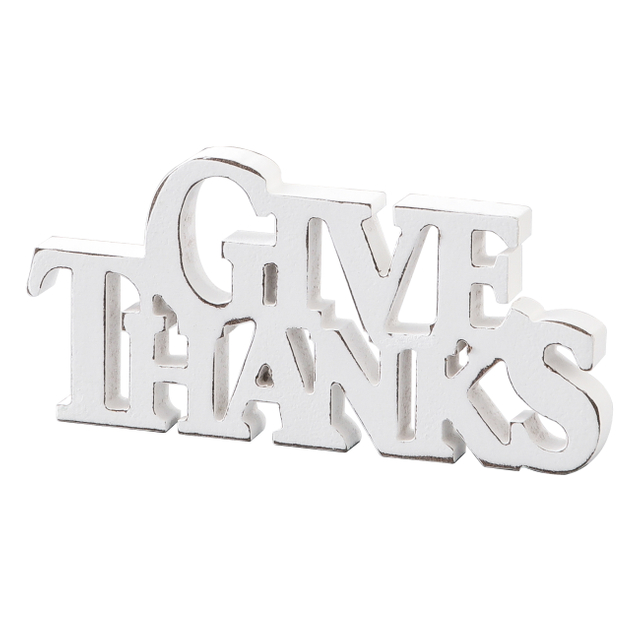 Rustic Small Give Thanks Sign for Thanksgiving Table Decor