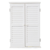 Rustic White Window Mirror with Shutters 16 X 24 Inch, Rectangle