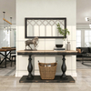 Farmhouse Window Frame Wall Decor 19 X 39 Inches, Washed Black