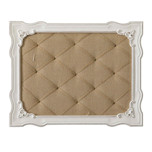 Rustic Framed Bulletin Board, Fabric Pin Boards for Walls 25" × 19.7"