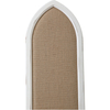  39"x12" Arch White Linen Bulletin Board