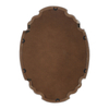 Rustic Oval Mirror 22 X 30 Inch, Distressed White, Wood Framed