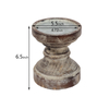 Wood Pillar Candle Holder, Handmade Farmhouse Candle Holders 6“ Tall 