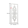 Vintage Outdoor Metal Wall Decor 16" x 36", Distressed White