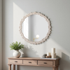 Wall Mirror, 24"Round White 
