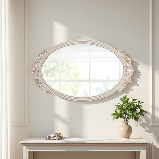 Vintage Oval Wall Mirror Decorative 30 x 18 inch