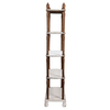 Farmhouse 5-Tier Open Bookcase, 75” Tall Large Wooden Bookshelf