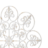 Vintage Wrought Iron Wall Decor 32.5 Inches, Distressed White