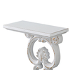 French White Floating Shelf Wood, Rustic Shelves for Wall 11" Tall | Scroll Shape Shabby Chic Design, Displaying Candle, Mini Planter Pot, Small Item, Living Room, Bedroom, Dining Room, Hallway