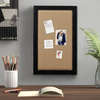 18x29 Black Framed Bulletin Board, Fabric Pin Board Large