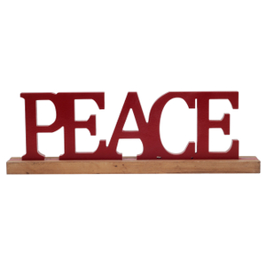 Rustic Peace Sign Decor for Tabletop 15 inches