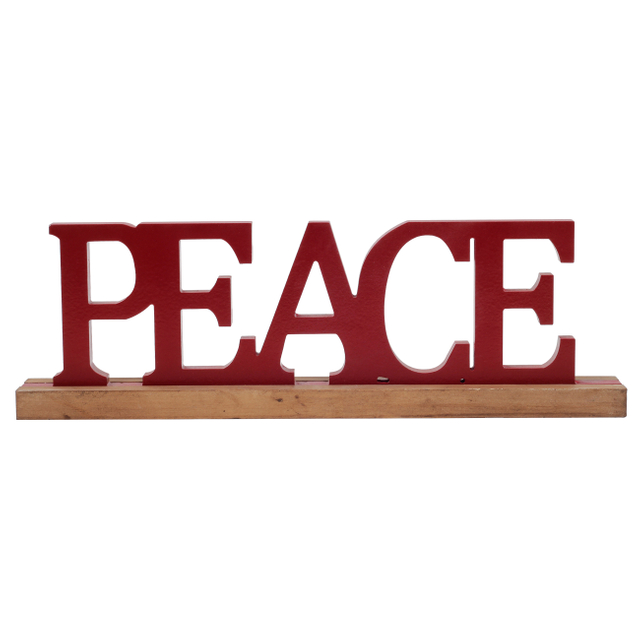 Rustic Peace Sign Decor for Tabletop 15 inches
