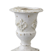 16" Tall Vintage Resin Urn Planter with Fleur-de-Lis