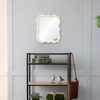 Rustic White Small Scalloped Mirror 12" x 15"