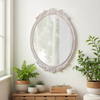 Vintage Oval Mirrors for Wall 30 X 22 Inch, Distressed White