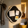 18x24 Black Rustic Linen Bulletin Board With Wood Frame