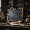 Large Magnetic Chalkboard, 36×28" Vintage Cross Gold Framed Black Board