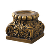 Vintage Gold Pedestal Stand for Display, 5" H Resin Decorative Riser Base