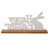 Rustic Happy Easter Sign with Bunny for Table Centerpieces 16 Inch