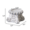  Small Resin Plant Stand, 6" H Rustic Pillar Candle Pedestal