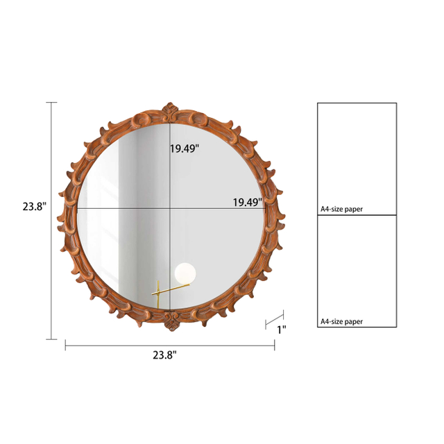 n Round Wall Mirror, 23.8"