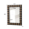 Vintage Wall Mirror, Gold & Black, 30 X 24 Inch, Rectangle