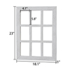 Farmhouse Window Frame Wall Decor 18 X 23 Inch, Distressed White