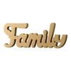 Vintage Gold Wooden Family Sign for Shelf 15 Inches