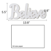 Distressed White Believe Wooden Word Sign